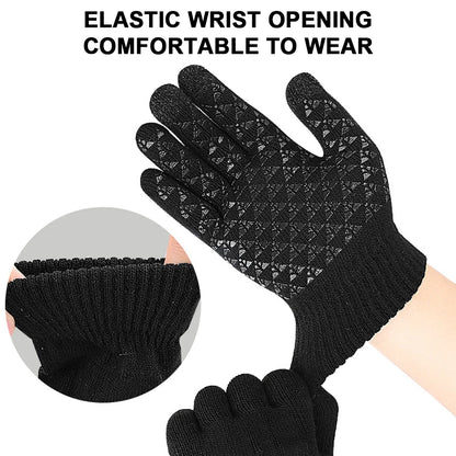Rechargeable Electric Heated Gloves USB Heated Knitted Gloves Skiing Climbing Motorcycle Gloves Touch Screen Winter Hand Warmer